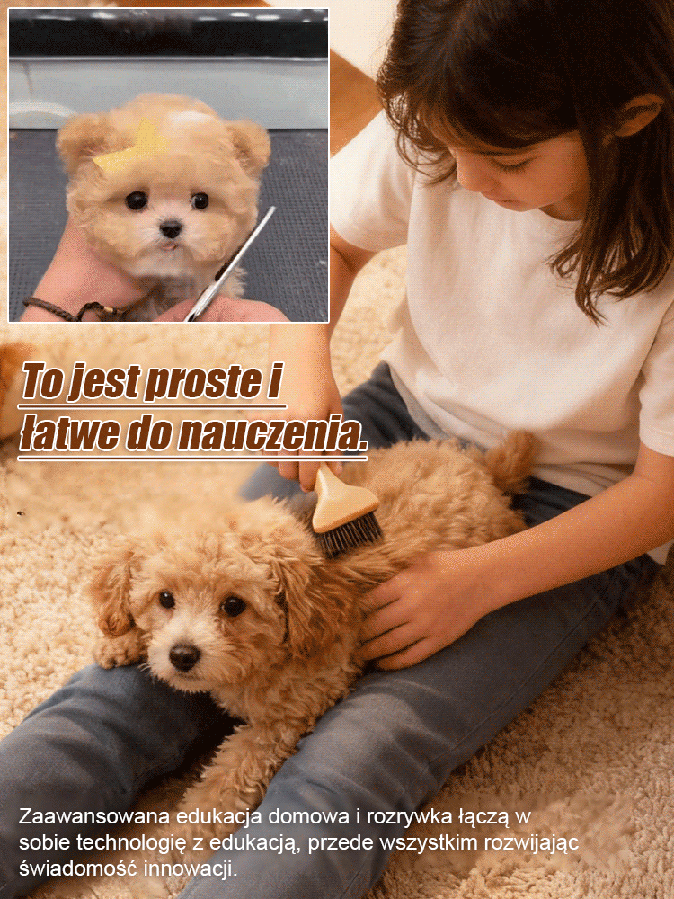  ❤️Pluszowy piesek-robot z krótkim futerkiem🐶 Pluszowy piesek-robot z krótkim futerkiem: Nie brudzi, reaguje na głos i działa miesiąc na baterii! 🔋