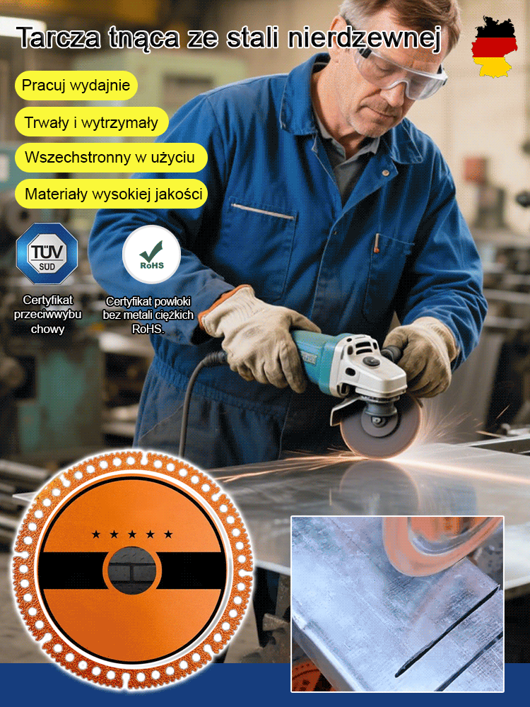 ORYGINAŁ: Niezniszczalna, Uniwersalna Tarcza Diamentowa Nowej Generacji – Tnij Stal, Szkło i Płytki Tą Samą Tarczą!