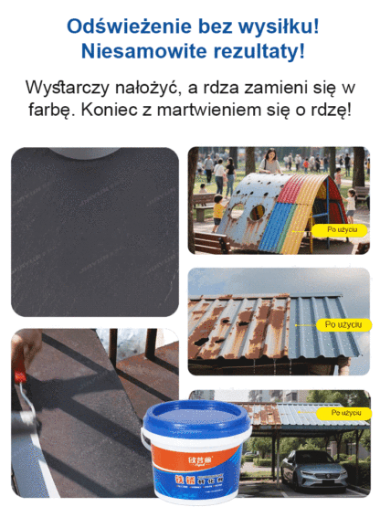 10-w-1 Wodorozcieńczalna Farba do Metalu i Rdzy |Technologia Polimerowa | Trwałość 10 Lat 🏠