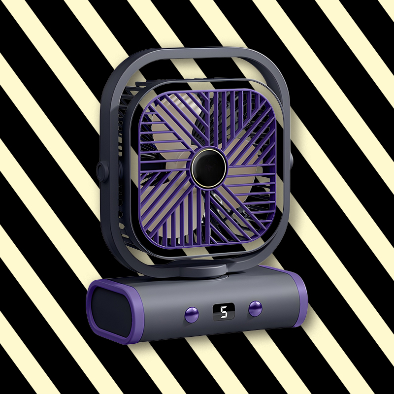 Wielofunkcyjny wentylator ładowany do użytku na zewnątrz, obozowy, z funkcją oscylacji