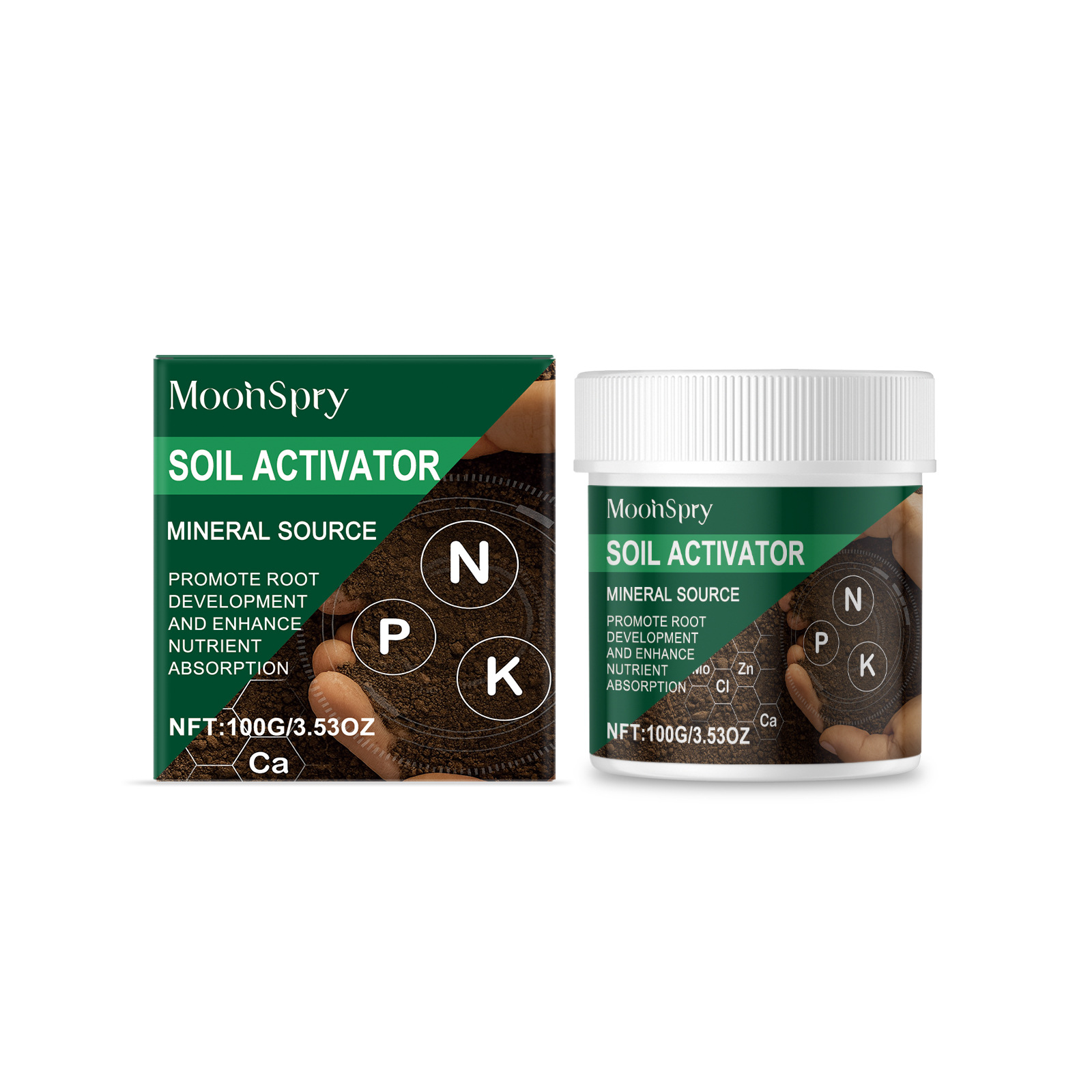 MoonSpry Aktywator Gleby | Organiczny Nawóz z 10mld Mikrobów | Spulchniacz Ziemi 🌿🌱