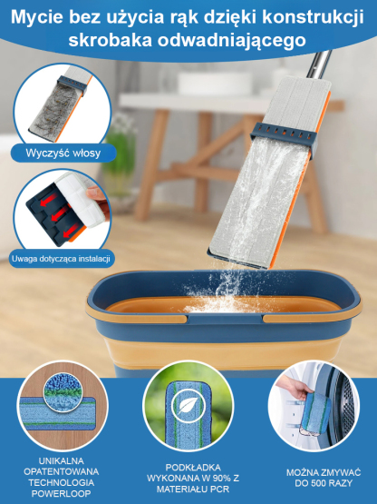 Mop Płaski Nowej Generacji | Technologia Politechniki Krakowskiej | Do Paneli i Płytek Bez Smug 🏠✨