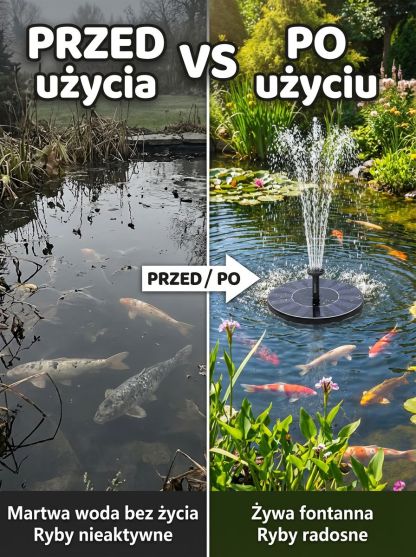 【Płatność przy odbiorze】Fontanna solarna ogrodowa ☀️ 0 zł za prąd 💧 Wodoodporna IP68