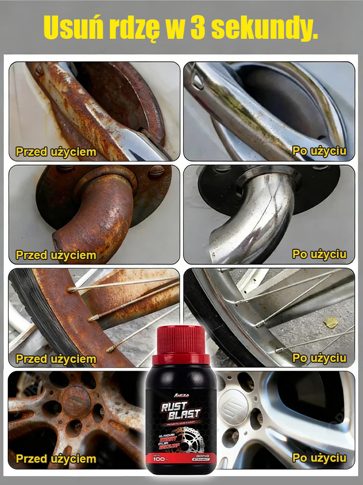  Błyskawiczny Spray Odrdzewiający 3 Sekundy - Wierna Ochrona Lakieru - Powłoka Nano 🚗🛡️