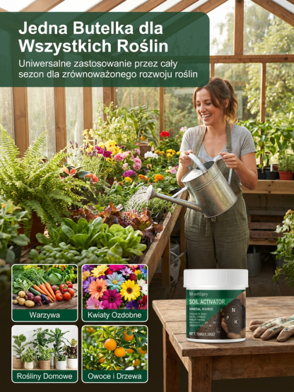 MoonSpry Aktywator Gleby | Organiczny Nawóz z 10mld Mikrobów | Spulchniacz Ziemi 🌿🌱