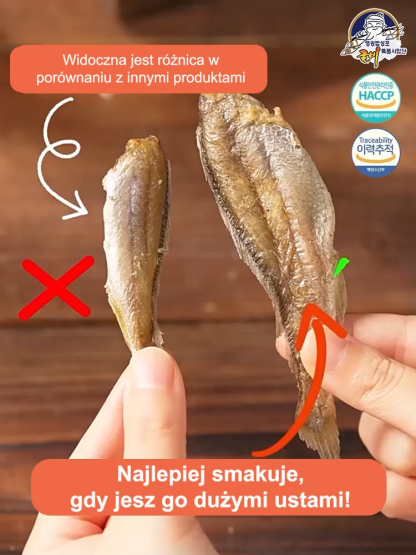 【120 sztuk/opak.】Chrupiące suszone żółte rybki ❤ Nie smażone, niskokaloryczne 