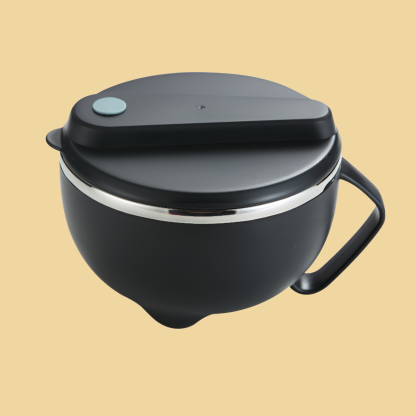 Miska na zupki błyskawiczne z pokrywką ze stali nierdzewnej 304