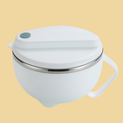 Miska na zupki błyskawiczne z pokrywką ze stali nierdzewnej 304