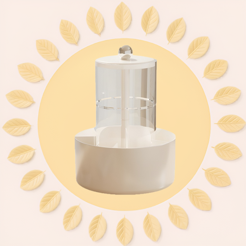 Kosmetyczny organizer 360°, cztery komory, trwały, z płynnym mechanizmem podnoszenia