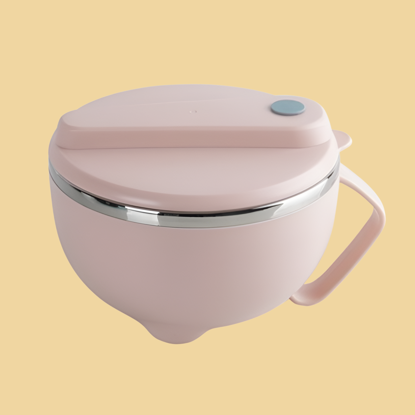 Miska na zupki błyskawiczne z pokrywką ze stali nierdzewnej 304