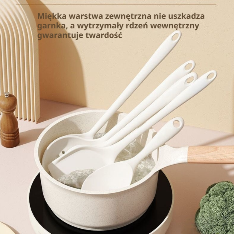 Zestaw nieprzywierających patelni kuchennych z lejkiem