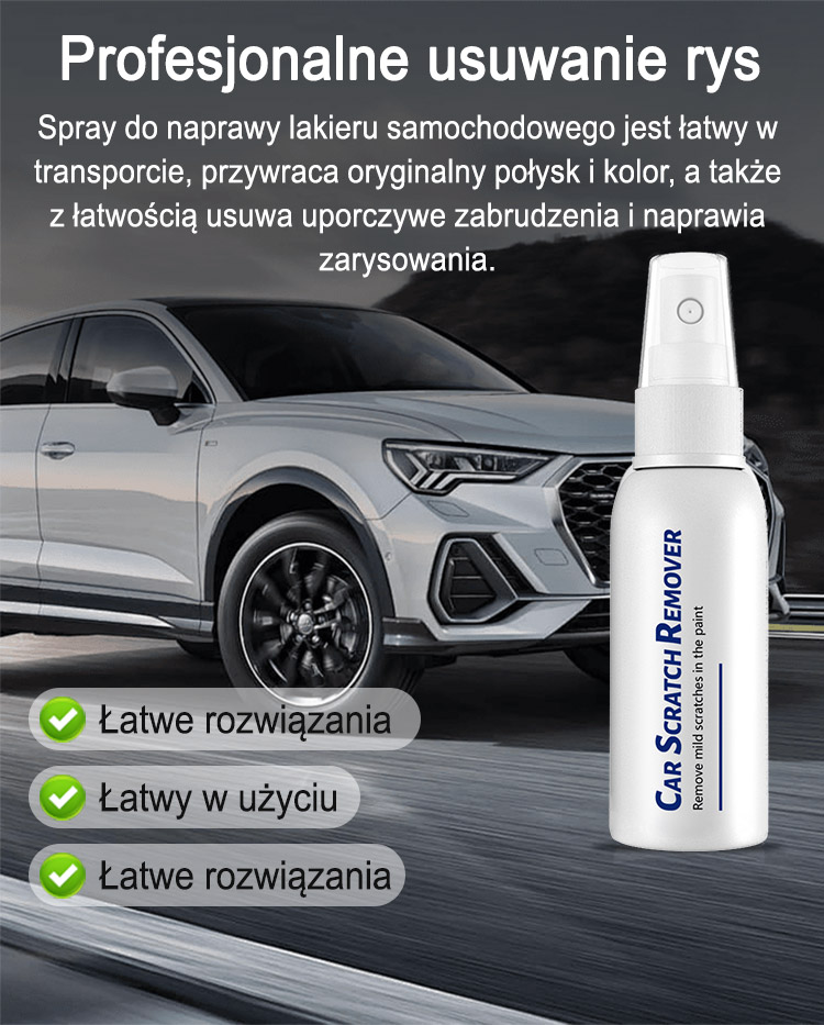 Bez polerowania, bez obróbki【Spray do naprawy i pielęgnacji zadrapań samochodowych】