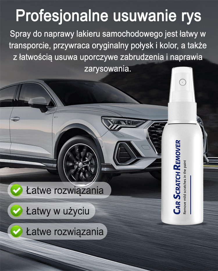 Bez polerowania, bez obróbki【Spray do naprawy i pielęgnacji zadrapań samochodowych】