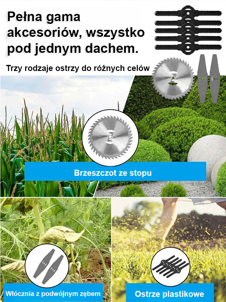 [Na jednym ładowaniu do 10 hektarów] Bezprzewodowa kosa elektryczna ❤️ Gwarancja na przepalenie