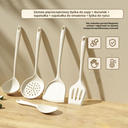 Zestaw nieprzywierających patelni kuchennych z lejkiem