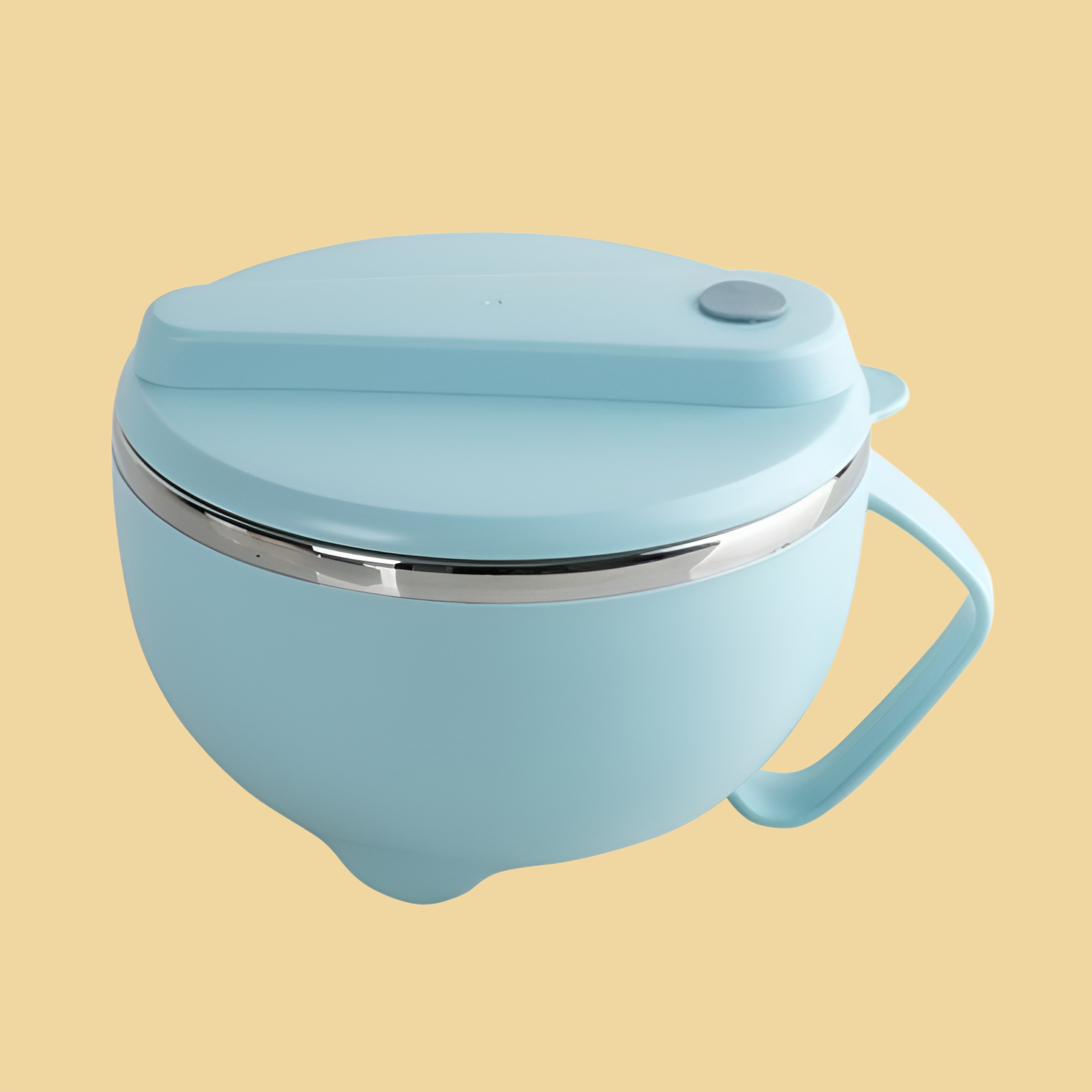 Miska na zupki błyskawiczne z pokrywką ze stali nierdzewnej 304