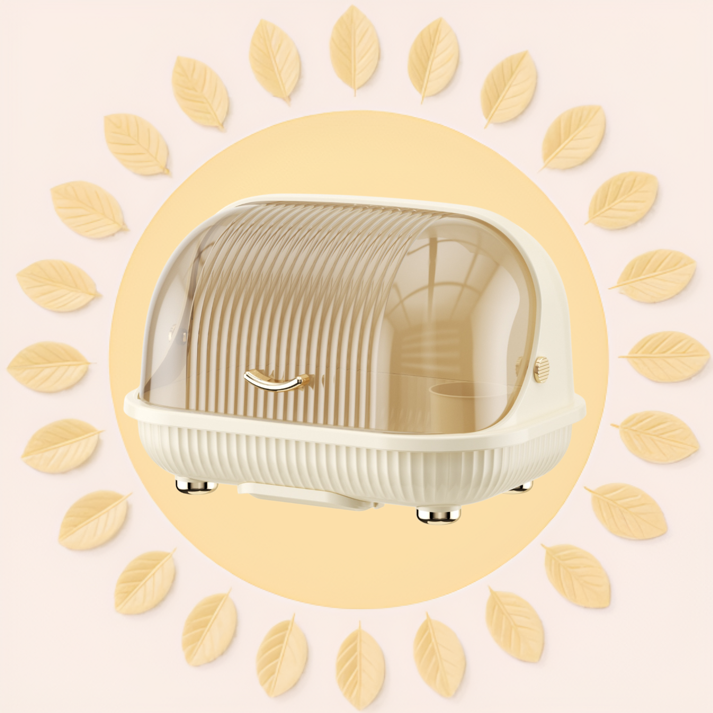 Duże pojemnik kuchenny z pokrywką i ociekaczem na naczynia