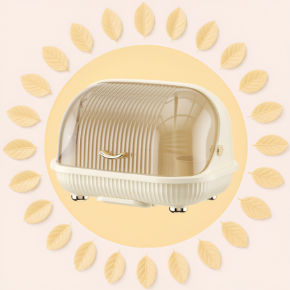 Duże pojemnik kuchenny z pokrywką i ociekaczem na naczynia