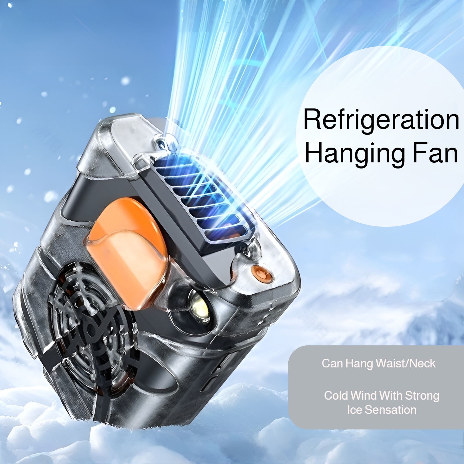 Waist-hanging fan Summer portable fan Outdoor work fan Construction site cooling artifact Waist-hang