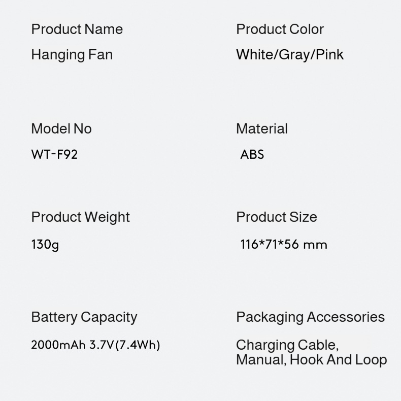 Multifunctional Portable Neck Fan Mini