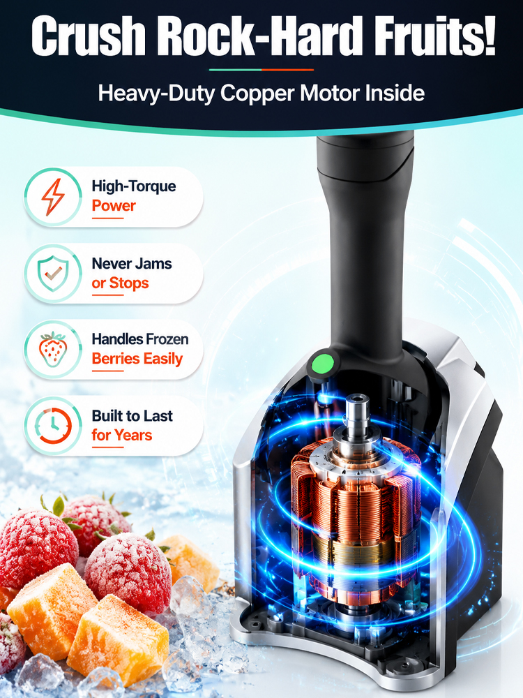 🍦 Natural Fruit Ice Cream Maker | 100% Pure Fruit | BPA-Free | Food-Grade ABS 🍓