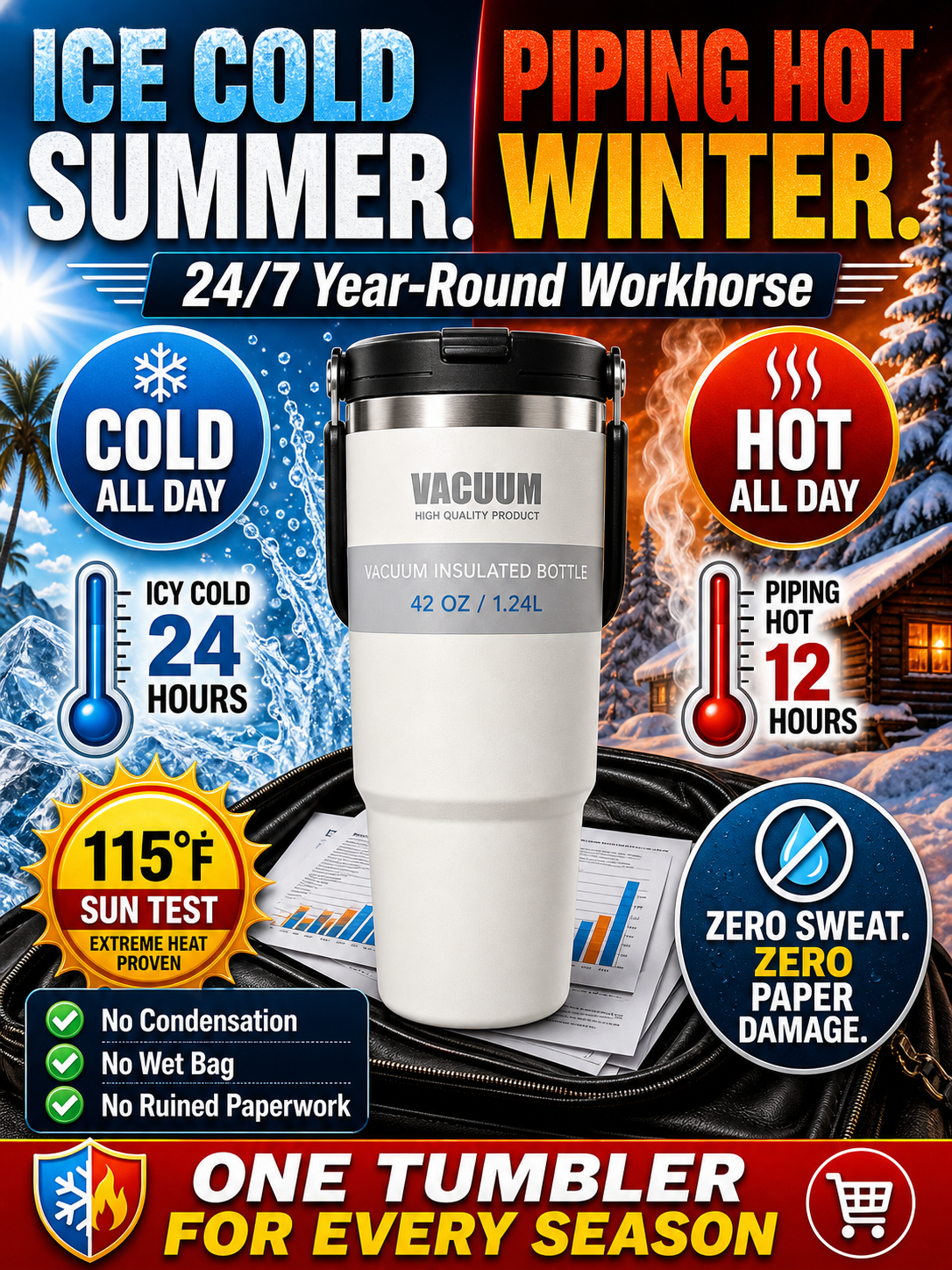 【Last 50 Units】120-Hour Cold Insulation | German Mineral Injection Technology | 100% Leak-Proof