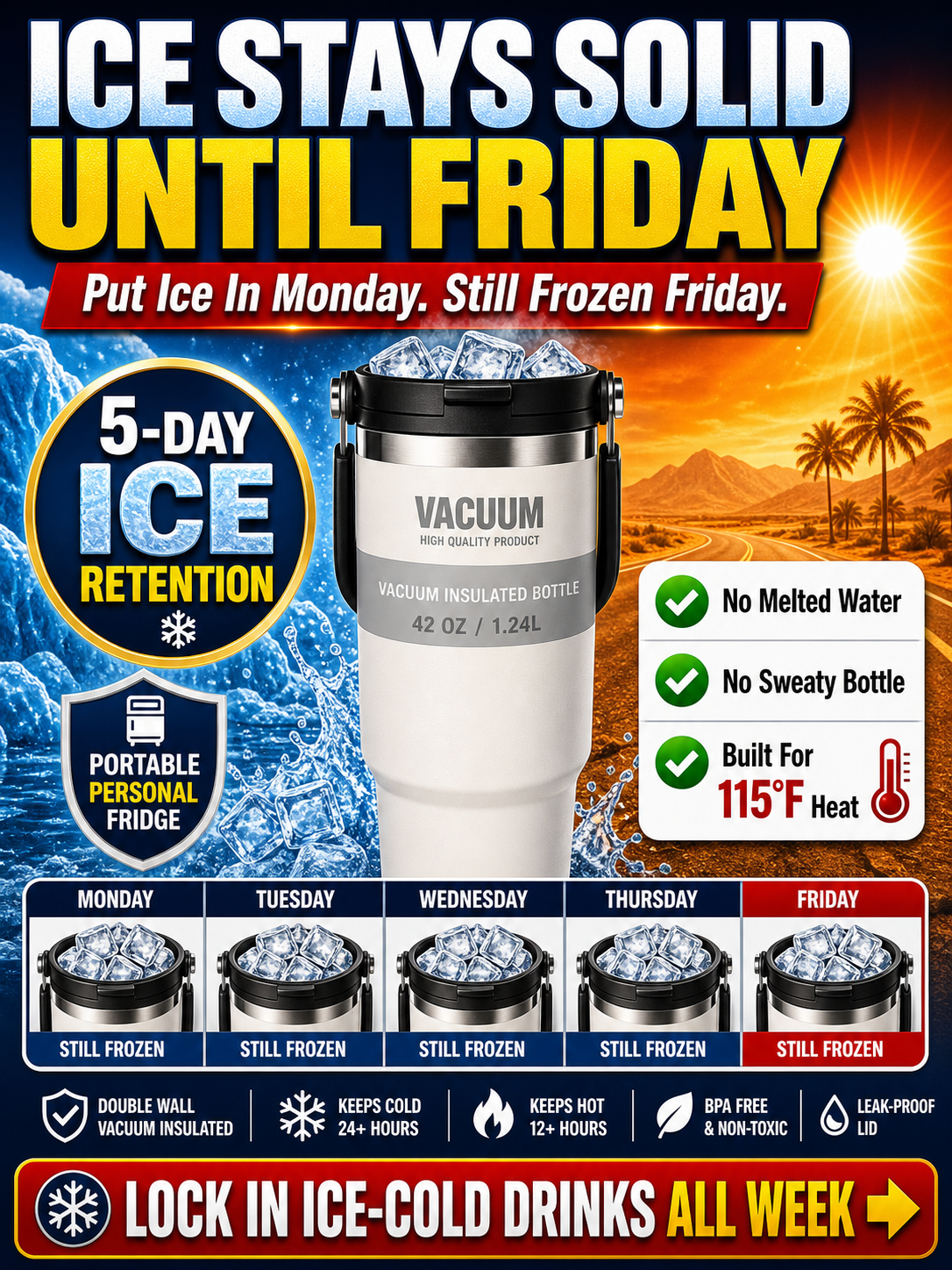 【Last 50 Units】120-Hour Cold Insulation | German Mineral Injection Technology | 100% Leak-Proof