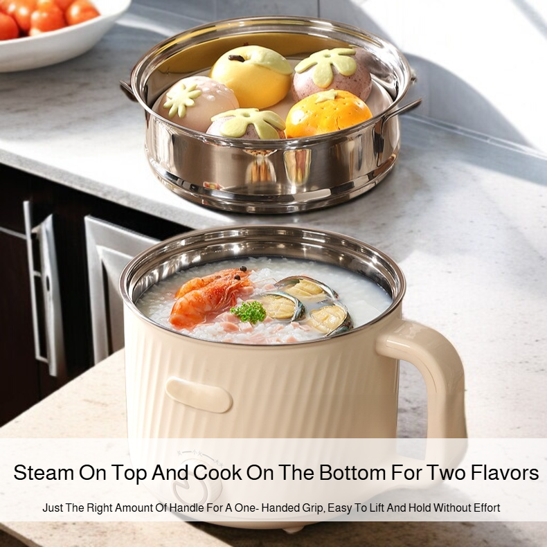 Small Electric Non-Stick Stainless Steel Hot Pot for Student Dormitory Use