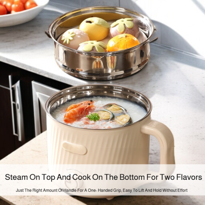 Small Electric Non-Stick Stainless Steel Hot Pot for Student Dormitory Use