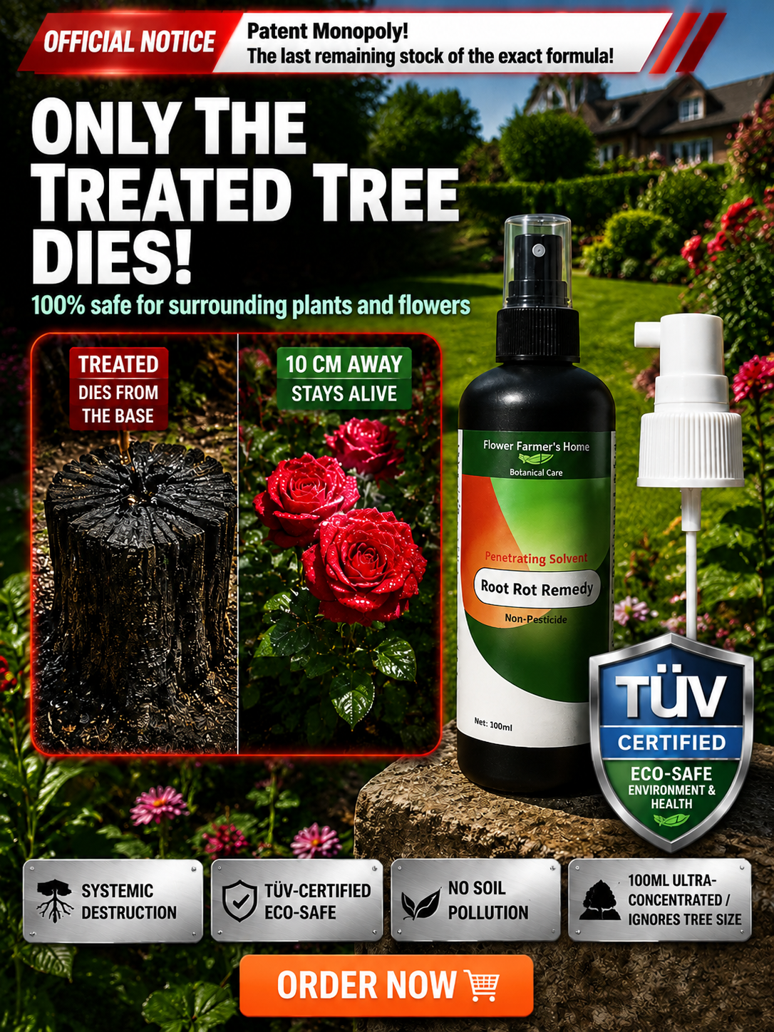 Deep-penetrating herbicide, targeting stubborn roots, with eco-friendly and biodegradable protection.
