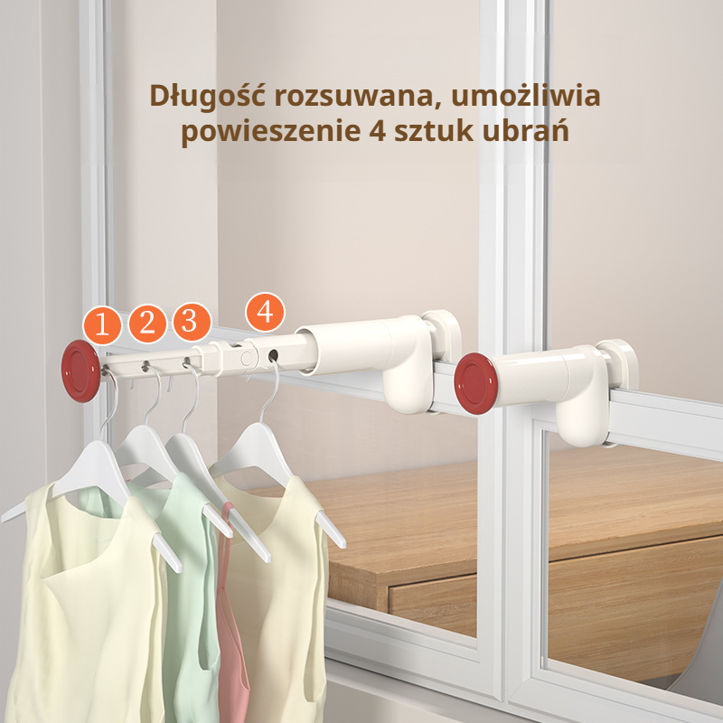 Przenośny, rozkładany stojak na ubrania do domu i podróży służbowych