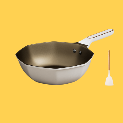 Patelnia do domu, odporna na zużycie, równomierne przewodzenie ciepła, zapobiegająca rozlewaniu
