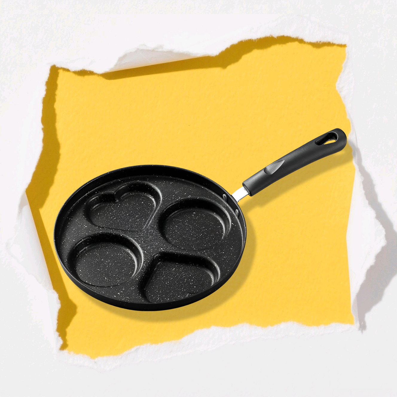 Mała patelnia do smażenia jajek i omletów, nieprzywierająca, kształt serca