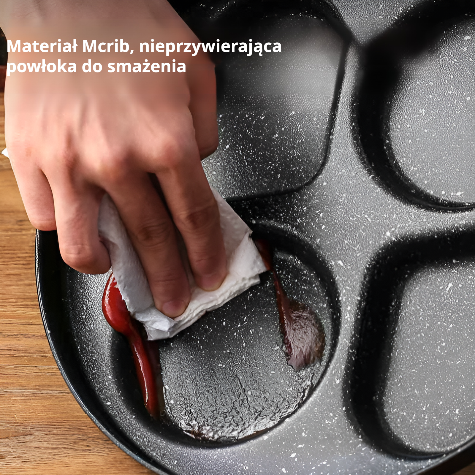 Mała patelnia do smażenia jajek i omletów, nieprzywierająca, kształt serca