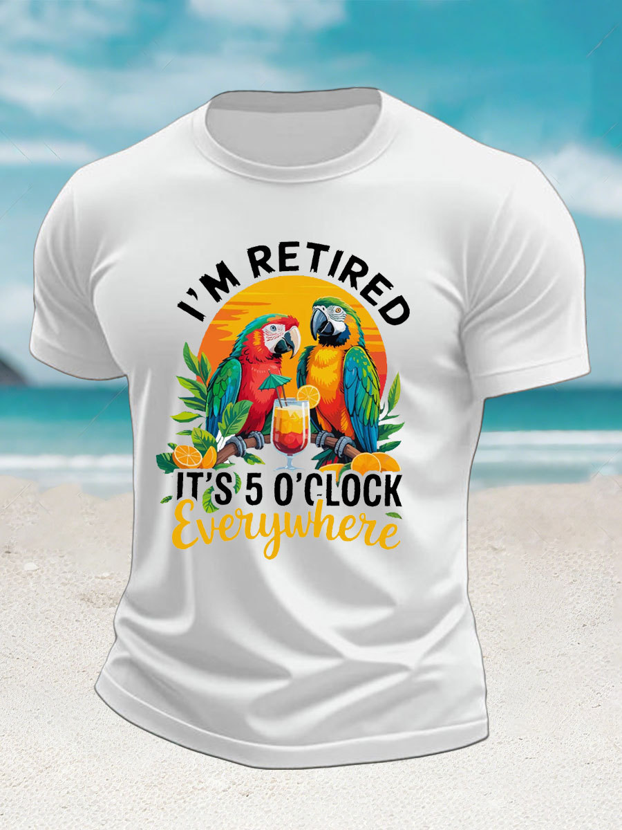 Men's imitation cotton short-sleeved T-shirt