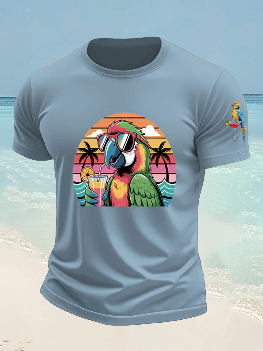 Men's imitation cotton short-sleeved T-shirt