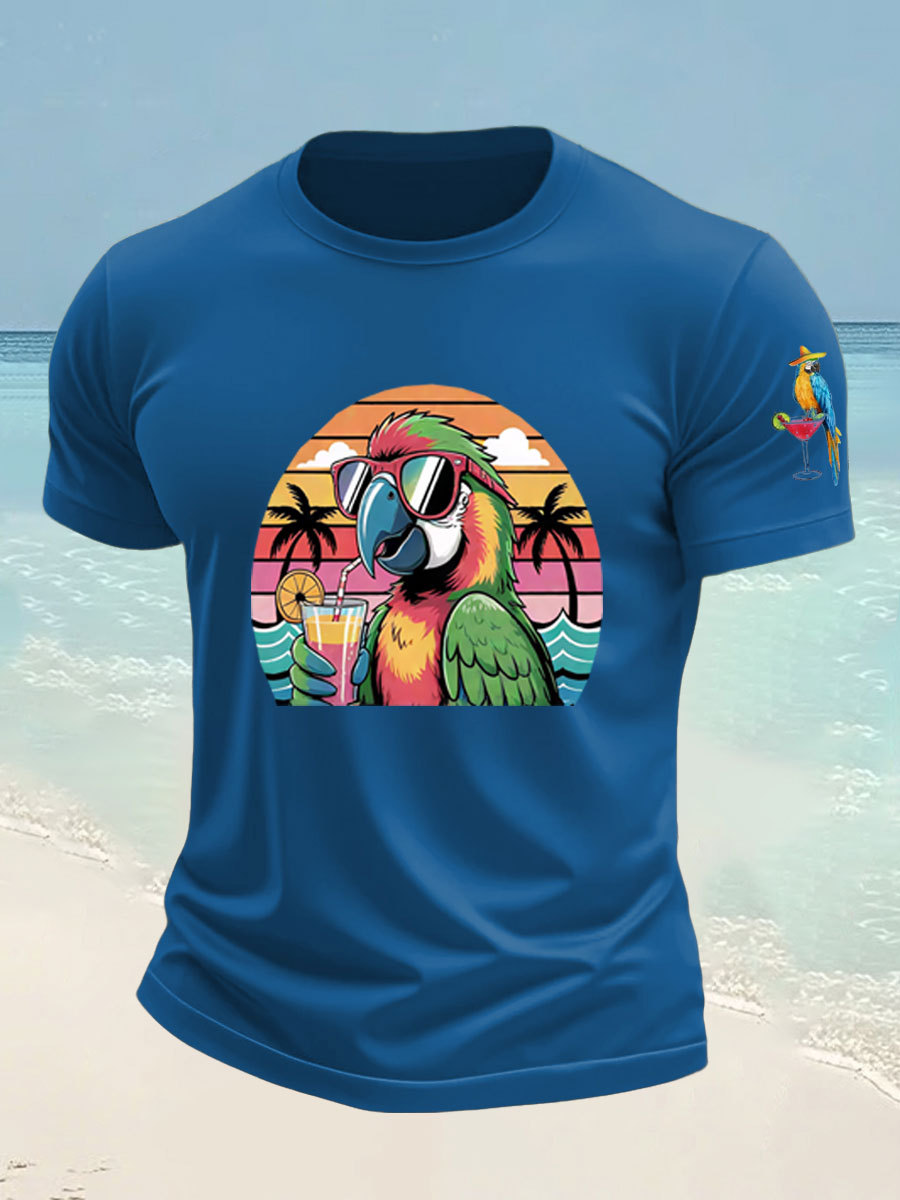 Men's imitation cotton short-sleeved T-shirt