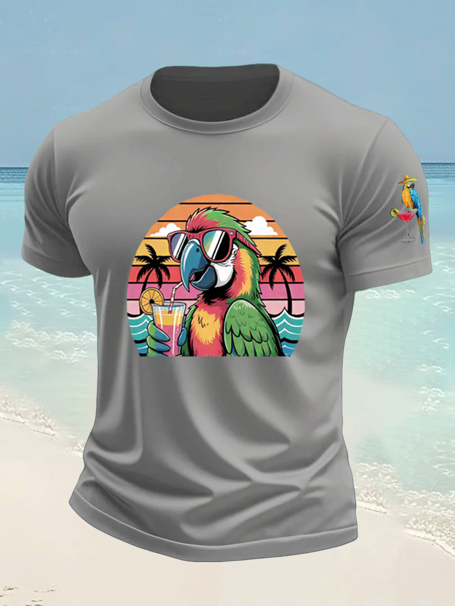 Men's imitation cotton short-sleeved T-shirt