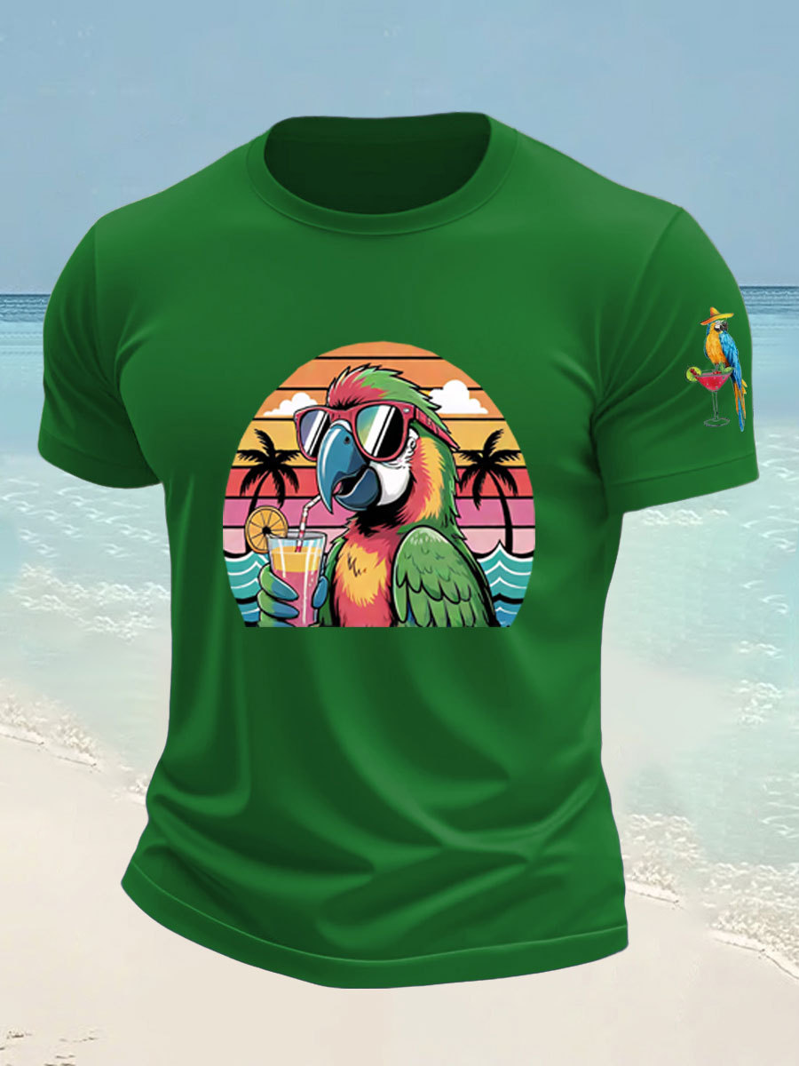 Men's imitation cotton short-sleeved T-shirt