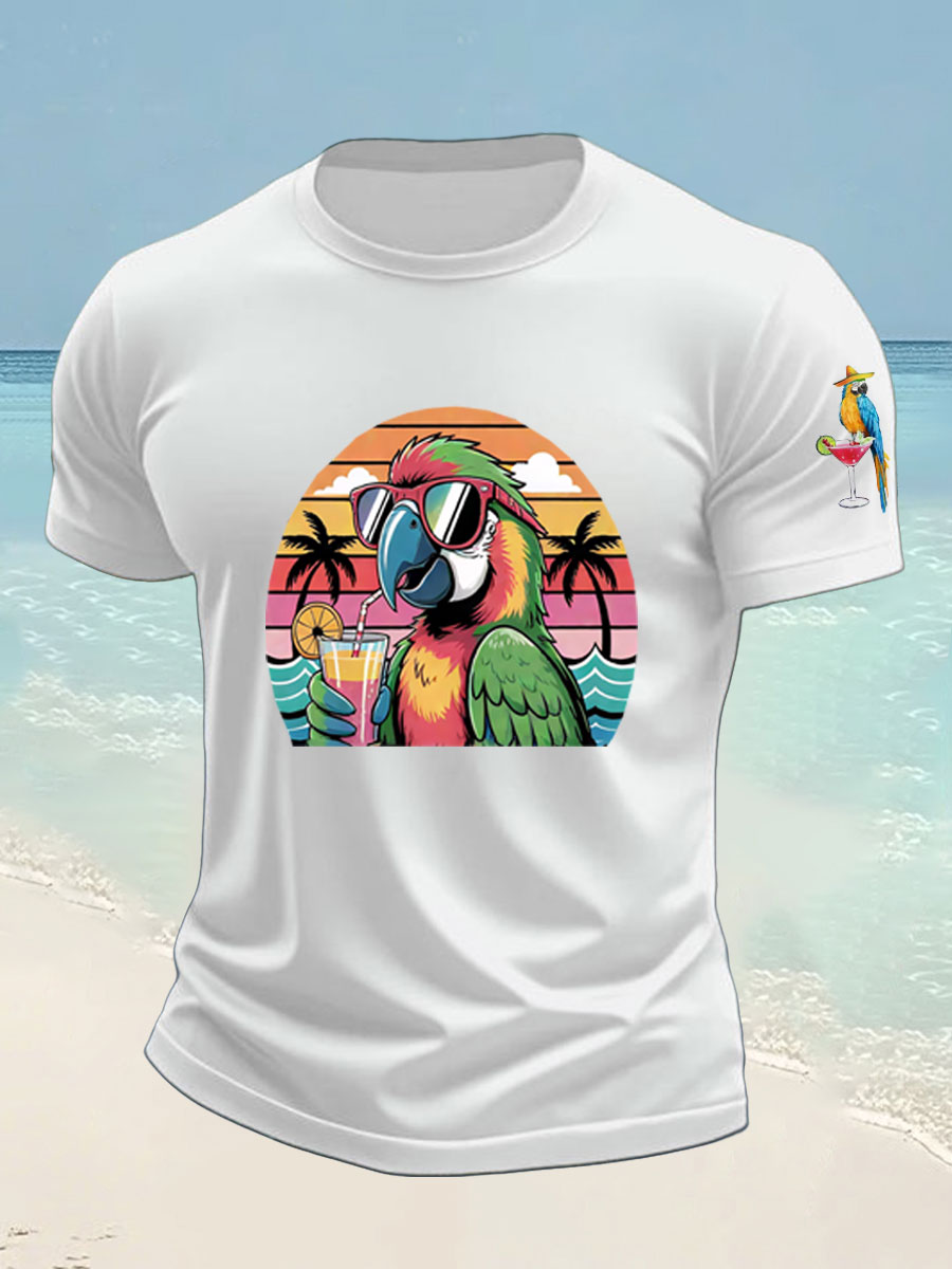 Men's imitation cotton short-sleeved T-shirt