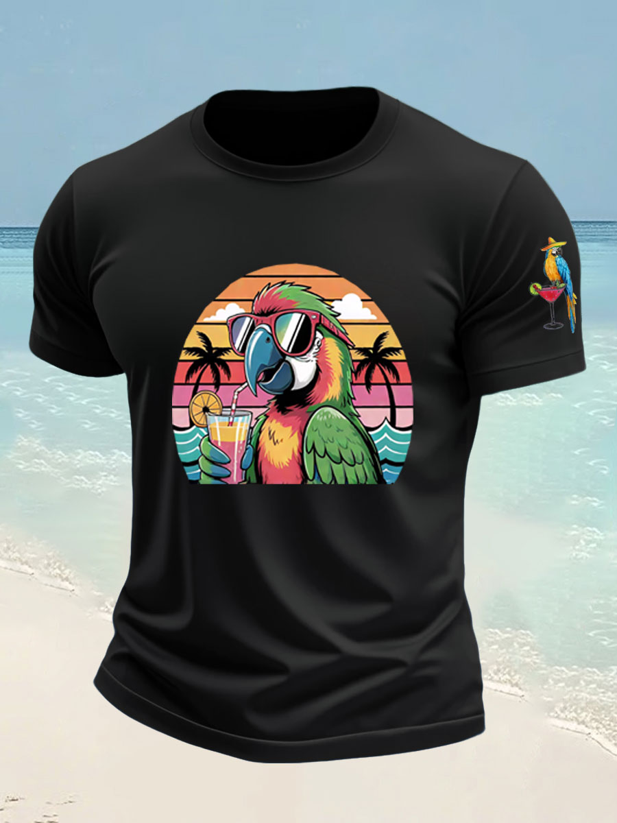 Men's imitation cotton short-sleeved T-shirt