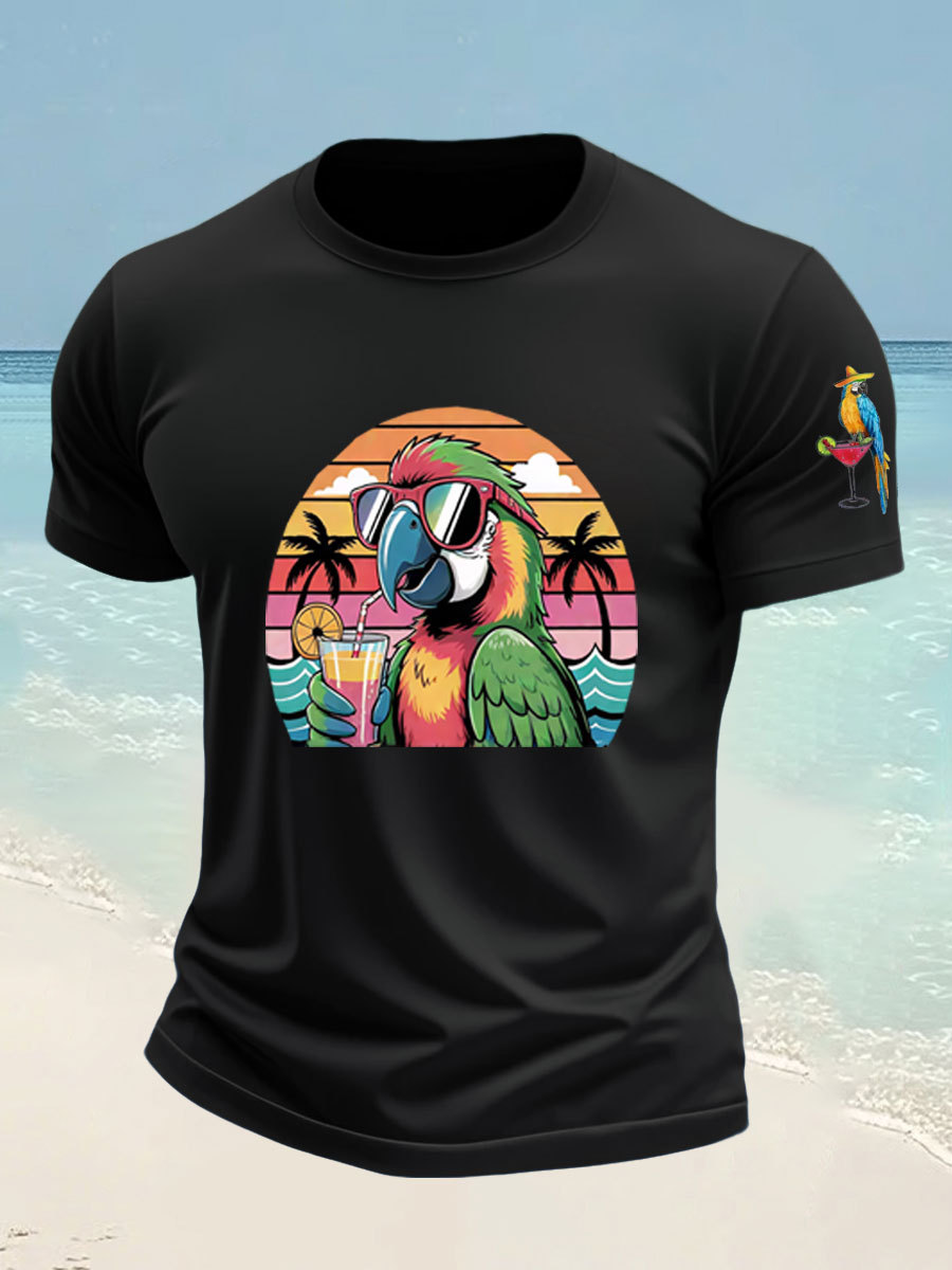 Men's imitation cotton short-sleeved T-shirt