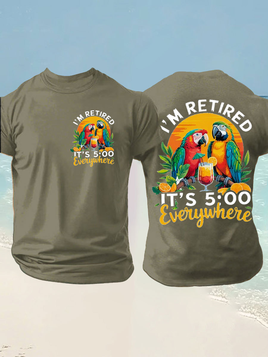 Men's imitation cotton short-sleeved T-shirt