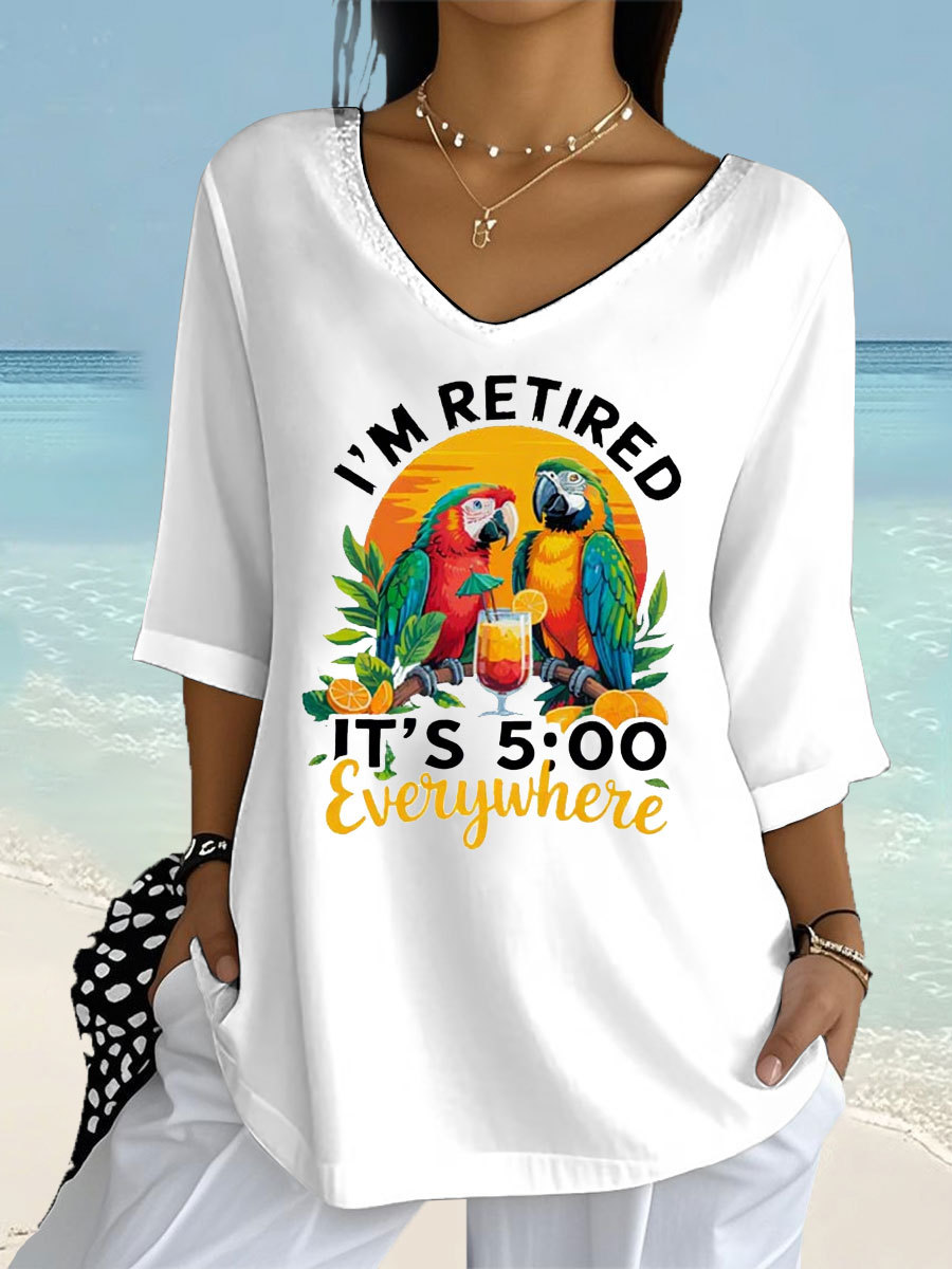 Women's Long Sleeve Printed Shirt