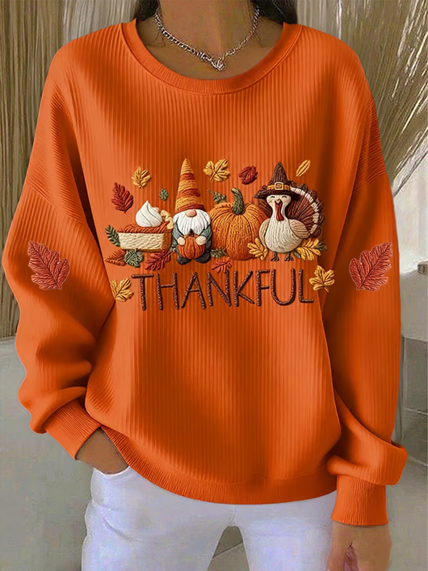 Women's Thanksgiving Print Casual Sweatshirt