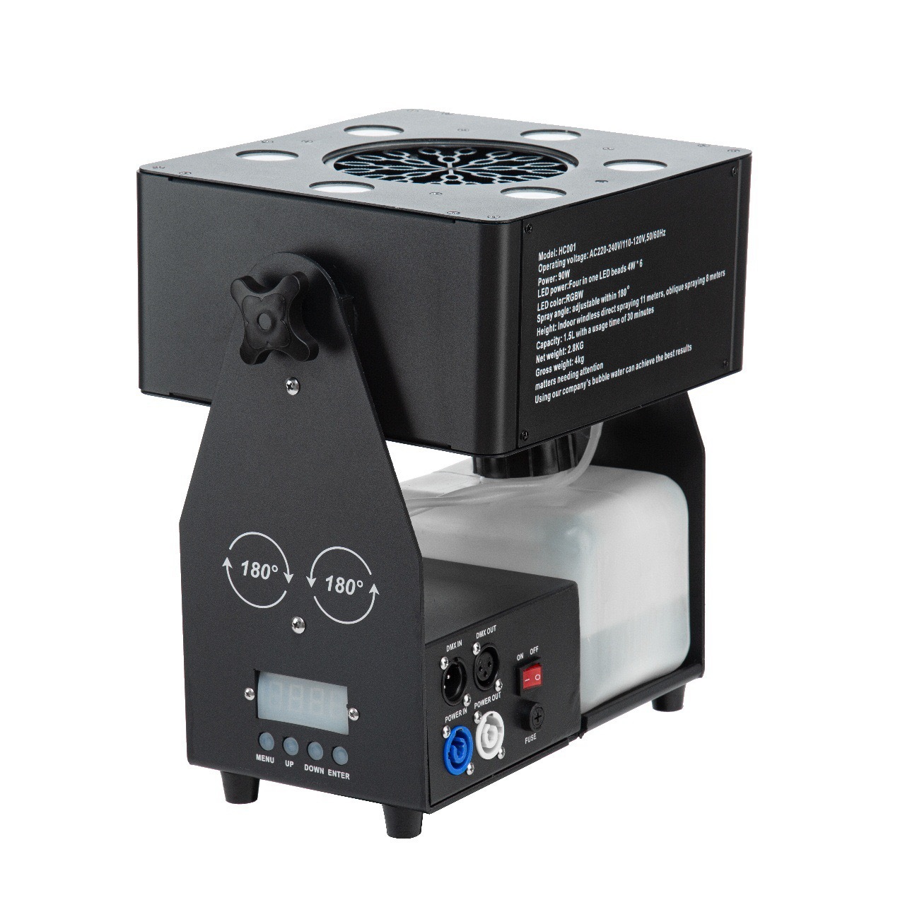 90W DMX Remote Control LED Bubble Machine Atmospheric Locust Bubble Machine