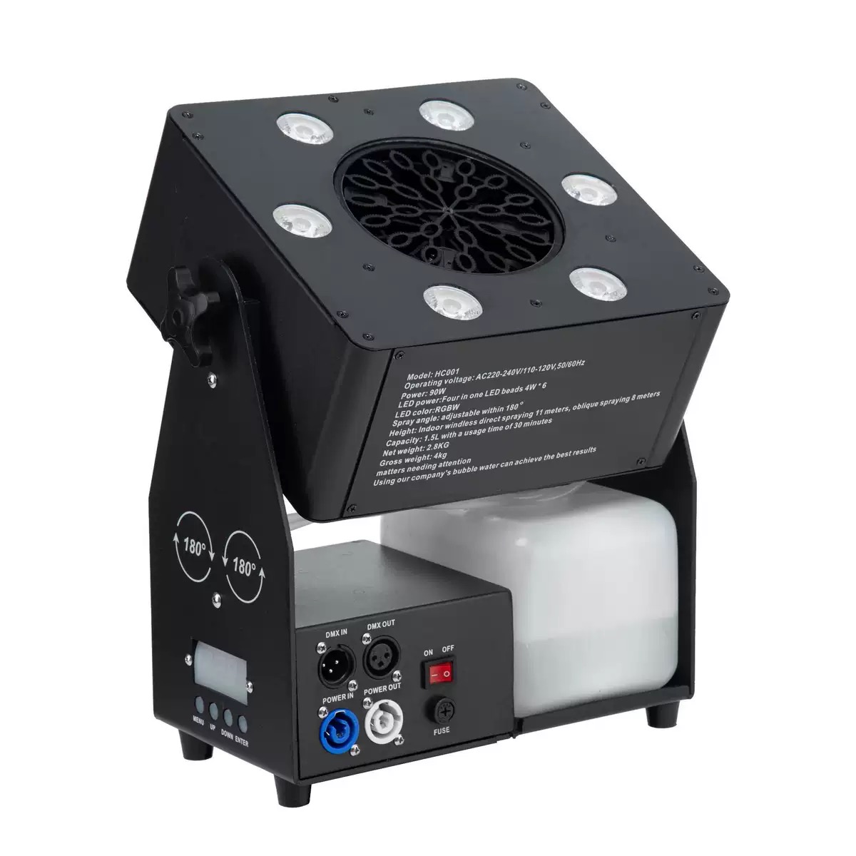 90W DMX Remote Control LED Bubble Machine Atmospheric Locust Bubble Machine