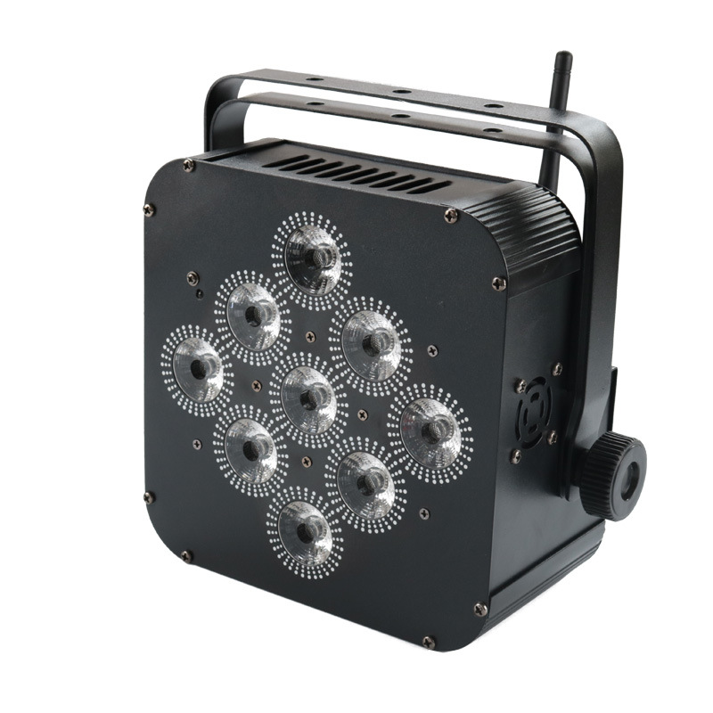 9x18W RGBWA UV 6in1 Wireless DMX Battery Powered Par Light for Stage Wedding Party 