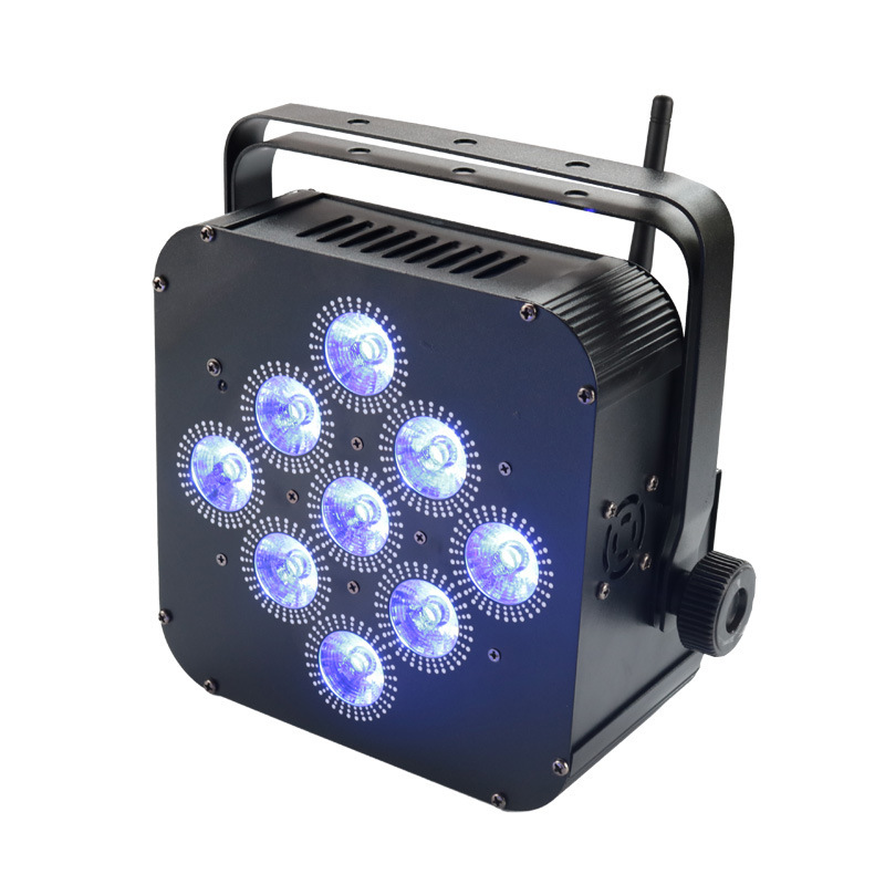 9x18W RGBWA UV 6in1 Wireless DMX Battery Powered Par Light for Stage Wedding Party 