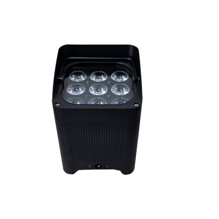 Super Hot Waterproof 9x18w Rgbwa Uv 6in1 Battery Powered Wifi App Remote DMX Wireless LED Uplight for Outdoor Wedding Events
